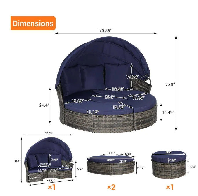 Lounge Shell Sun Island Outdoor Weatherproof