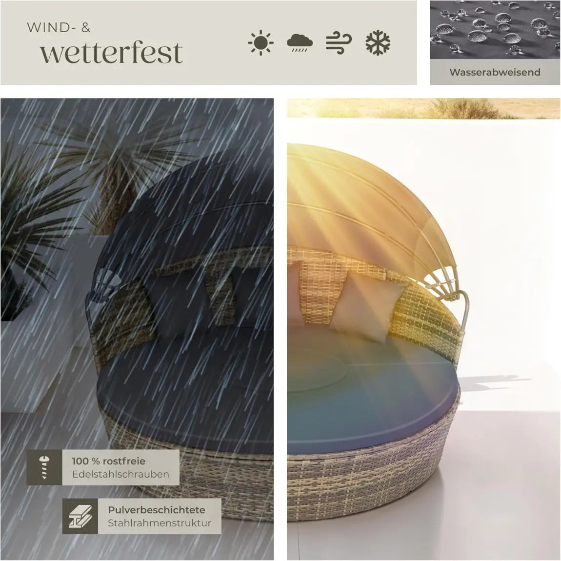 Lounge Shell Sun Island Outdoor Weatherproof