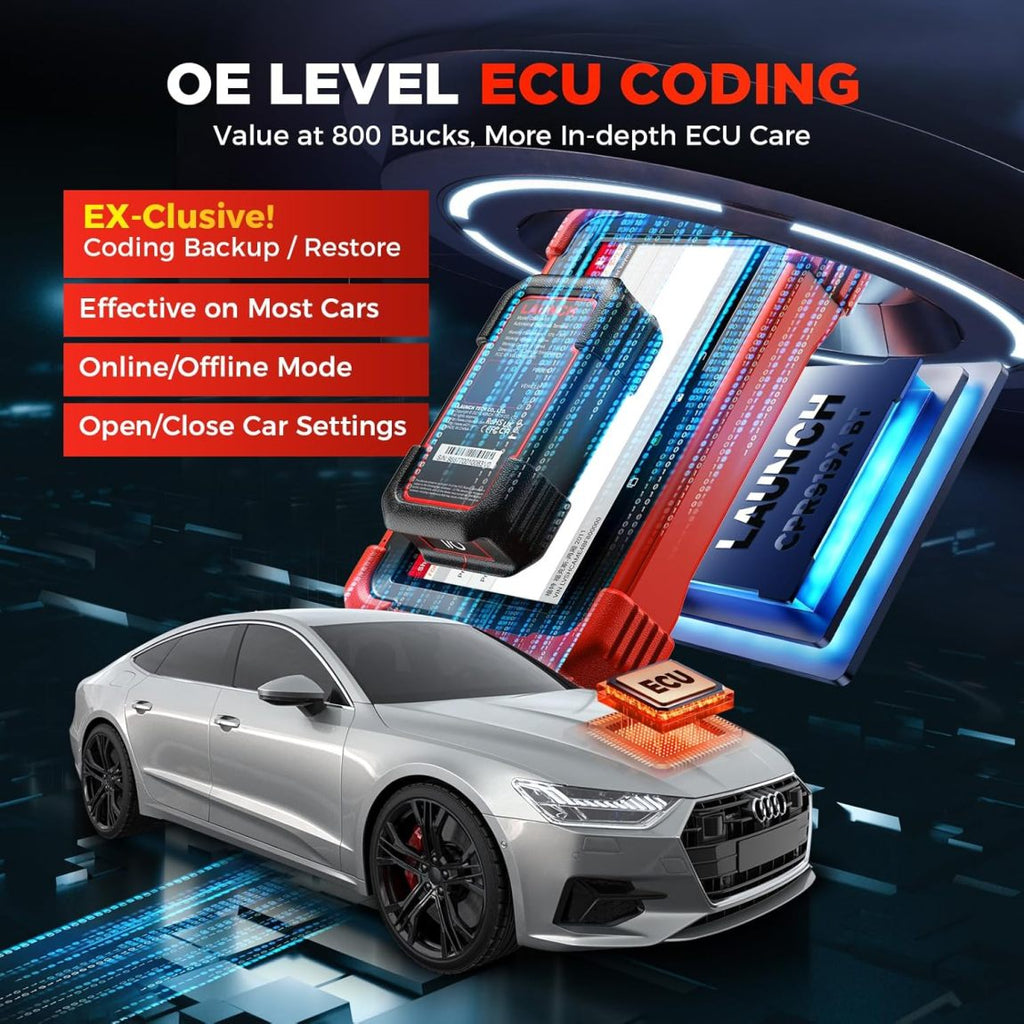 LAUNCH X431 CRP919XBT Elite 2025 OBD2 Scanner ¨C Wireless Bidirectional ECU Coding Tool with CANFD & DOIP, Full System OE-Level Diagnostics, IMMO, FCA AutoAuth, 35+ Reset Services, 2-Year Free Updates